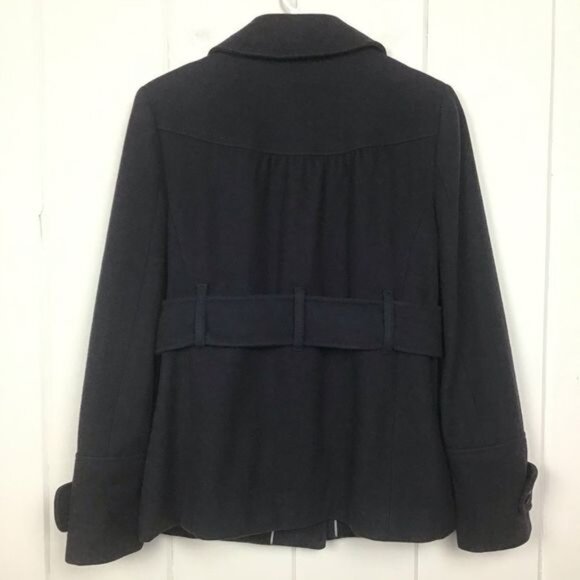 Ann Taylor LOFT Navy Virgin Wool Pea Coat - 6 - Picture 5 of 8